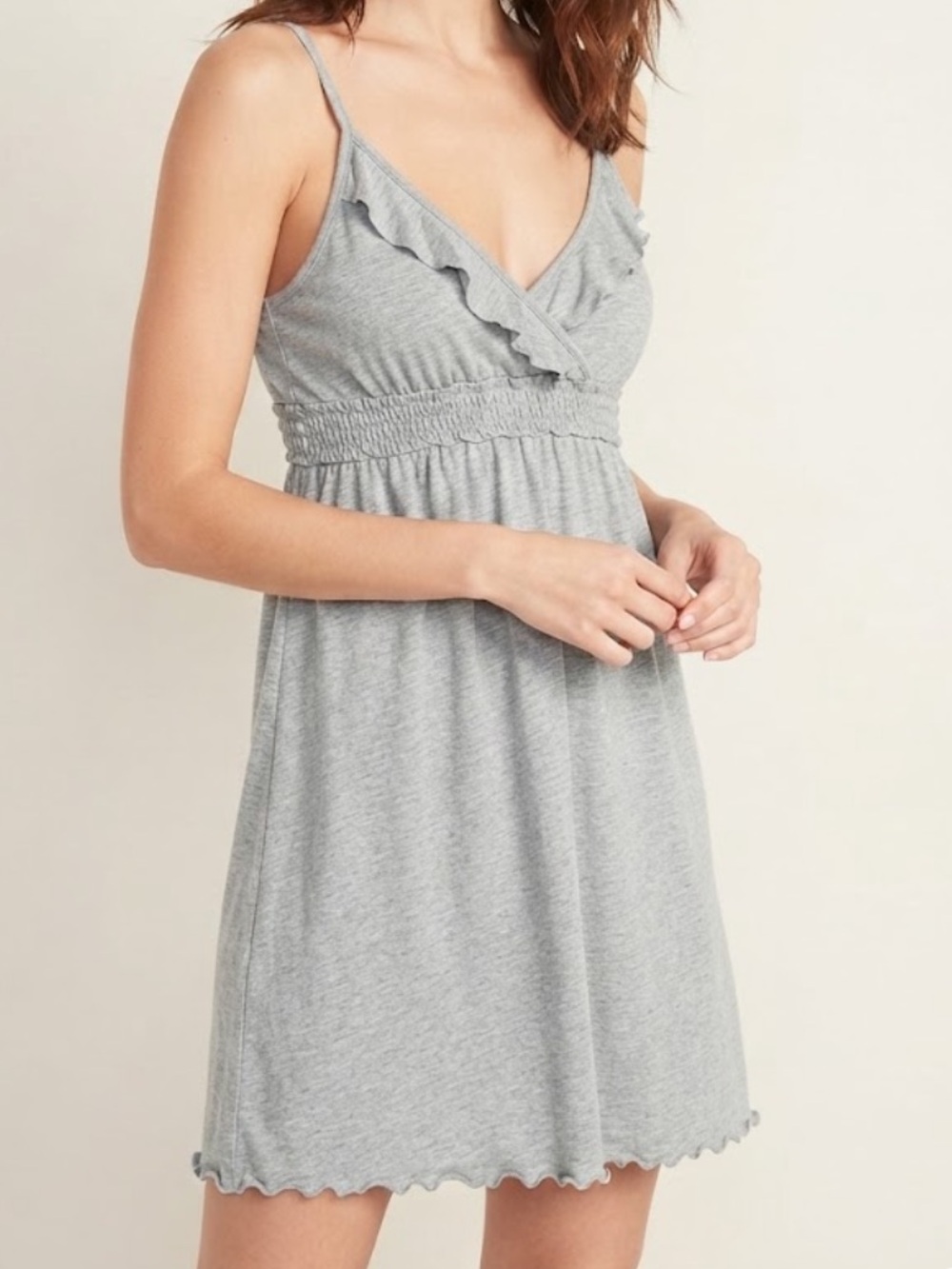 OLD NAVY Intimates Y2K Cotton Modal Ruffle Slip Dress Medium